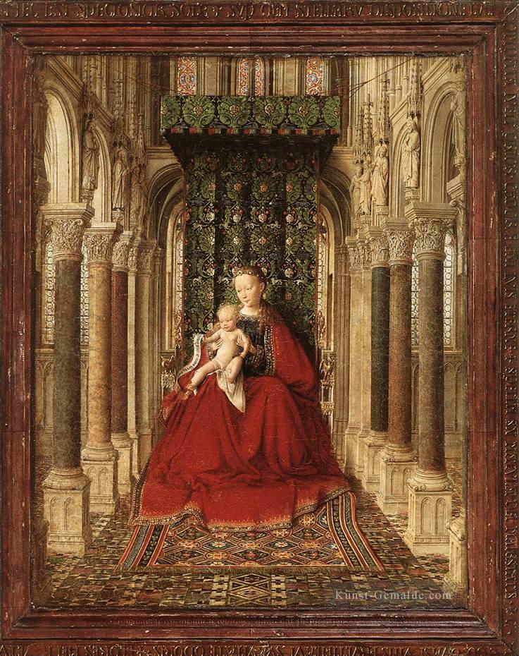 Kleine Triptychon zentrale Platte Renaissance Jan van Eyck Ölgemälde